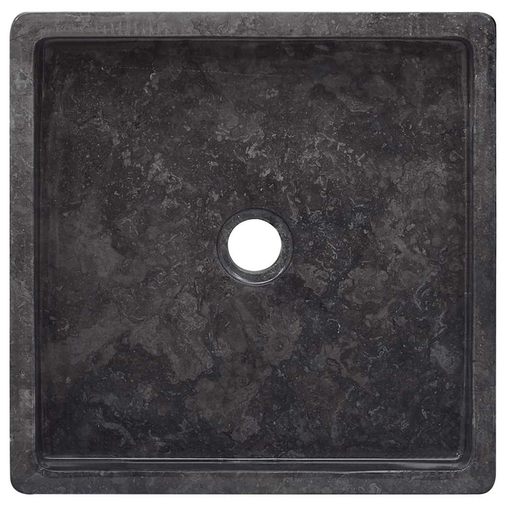 Νιπτήρας Μαύρος 40 x 40 x 10 εκ. Μαρμάρινος - PAKOBAZAAR