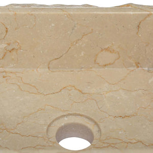Νιπτήρας Κρεμ 30 x 30 x 13 εκ. Μαρμάρινος - PAKOBAZAAR