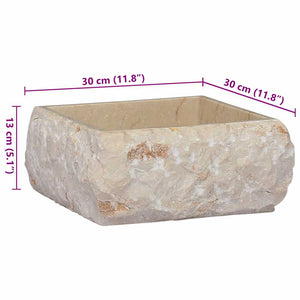 Νιπτήρας Κρεμ 30 x 30 x 13 εκ. Μαρμάρινος - PAKOBAZAAR