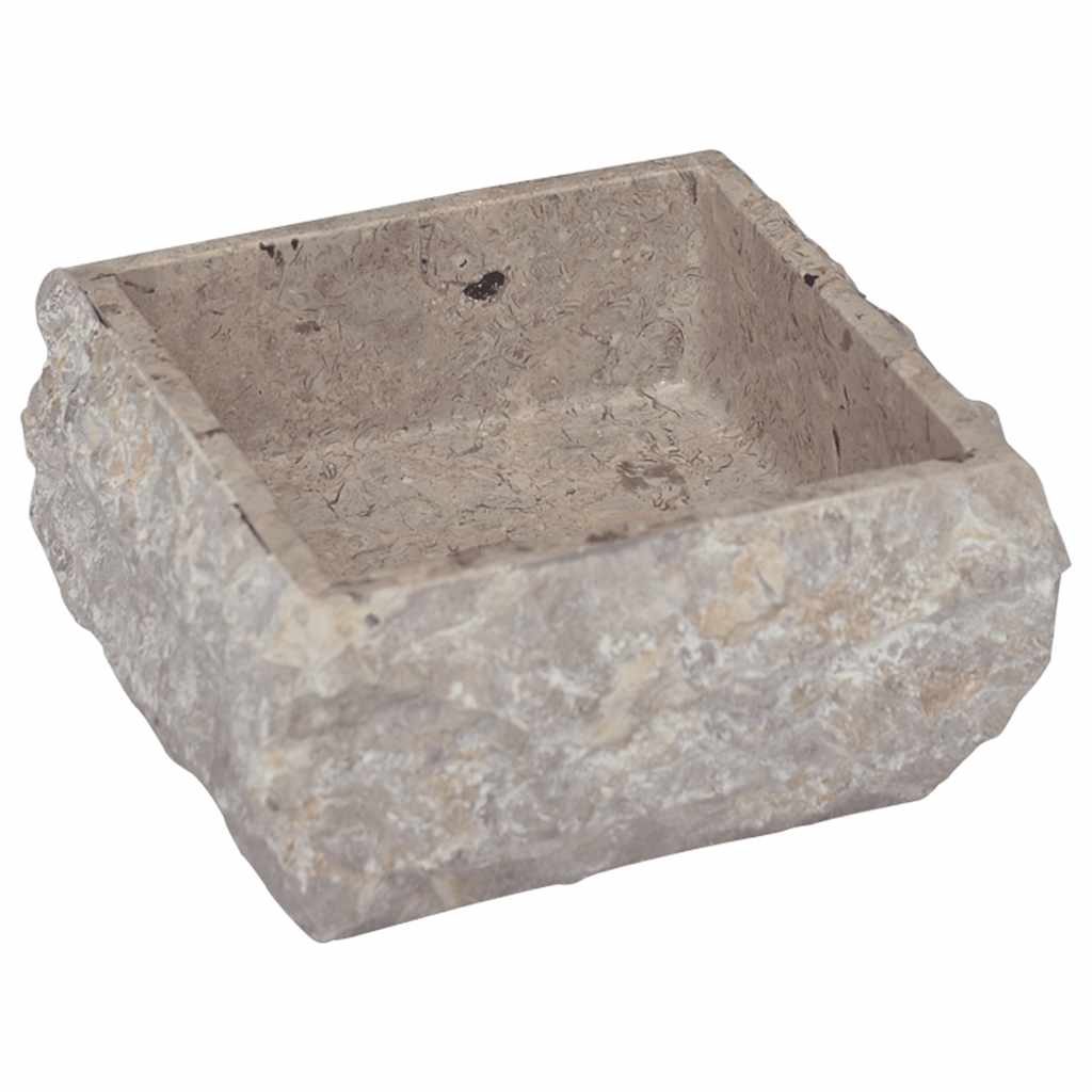 Νιπτήρας Γκρι 30 x 30 x 13 εκ. Μαρμάρινος - PAKOBAZAAR