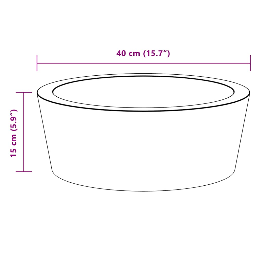 Νιπτήρας Γκρι Ø40 x 15 εκ. Μαρμάρινος - PAKOBAZAAR