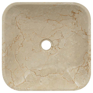 Νιπτήρας Κρεμ 40 x 40 x 10 εκ. Μαρμάρινος - PAKOBAZAAR