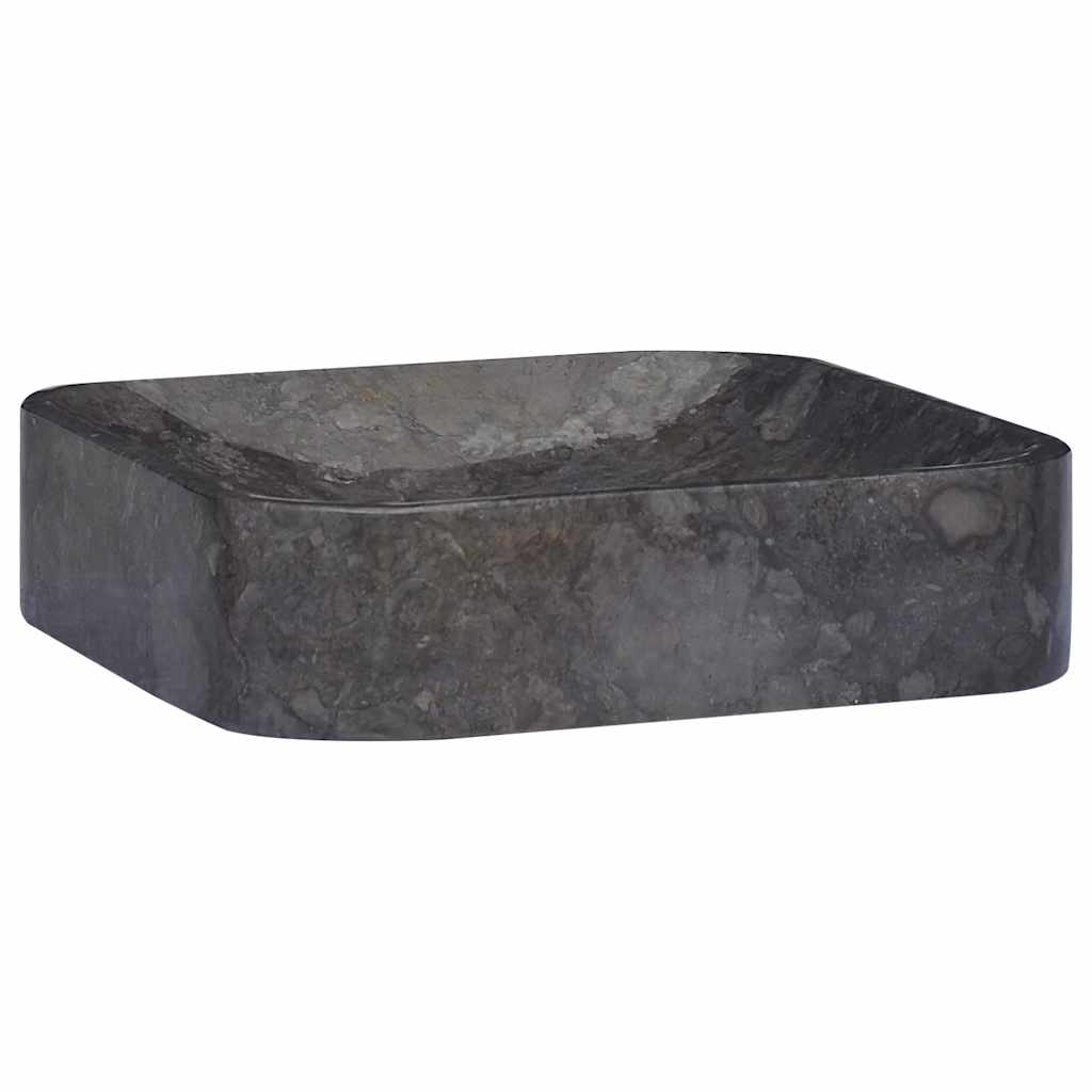 Νιπτήρας Μαύρος 40 x 40 x 10 εκ. Μαρμάρινος - Pakobazaar