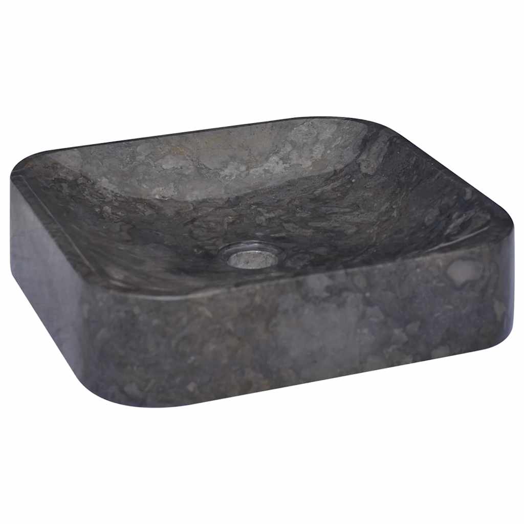 Νιπτήρας Μαύρος 40 x 40 x 10 εκ. Μαρμάρινος - Pakobazaar