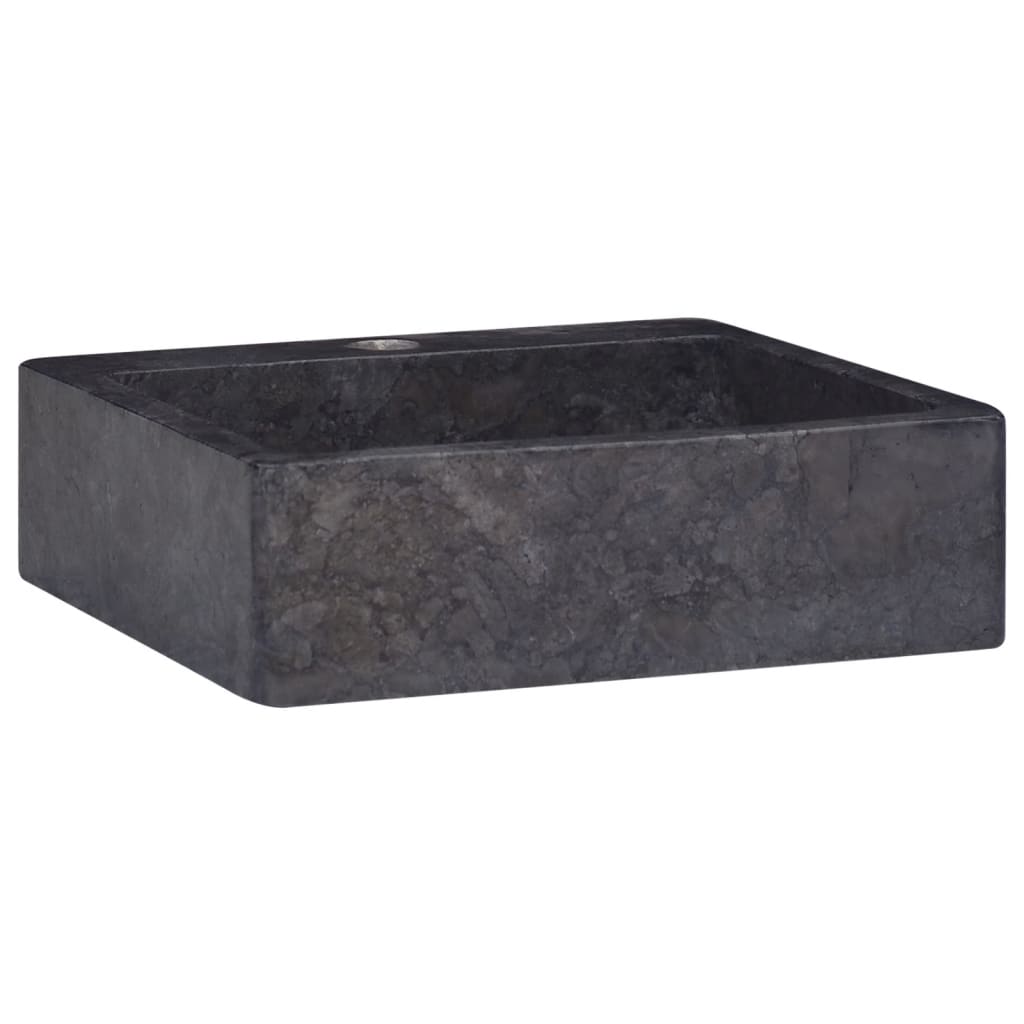 Νιπτήρας Μαύρος 40 x 40 x 12 εκ. Μαρμάρινος