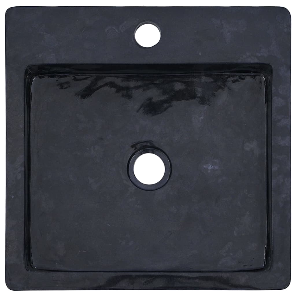 Νιπτήρας Μαύρος 40 x 40 x 12 εκ. Μαρμάρινος
