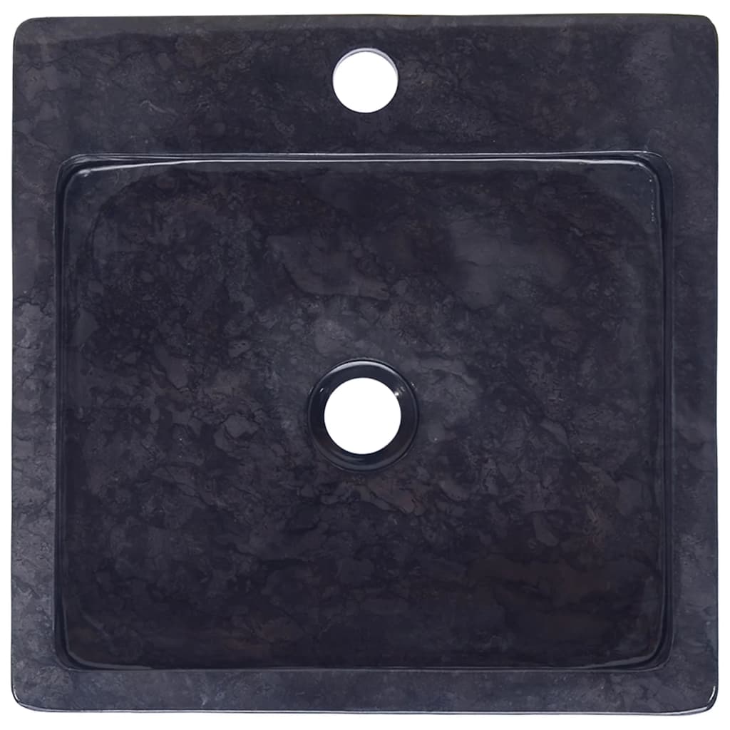 Νιπτήρας Μαύρος 40 x 40 x 12 εκ. Μαρμάρινος