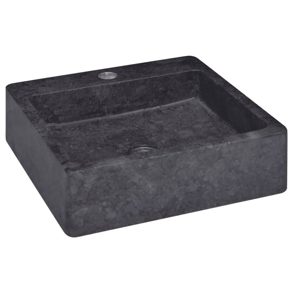 Νιπτήρας Μαύρος 40 x 40 x 12 εκ. Μαρμάρινος