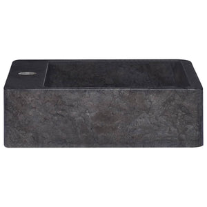 Νιπτήρας Μαύρος 40 x 40 x 12 εκ. Μαρμάρινος