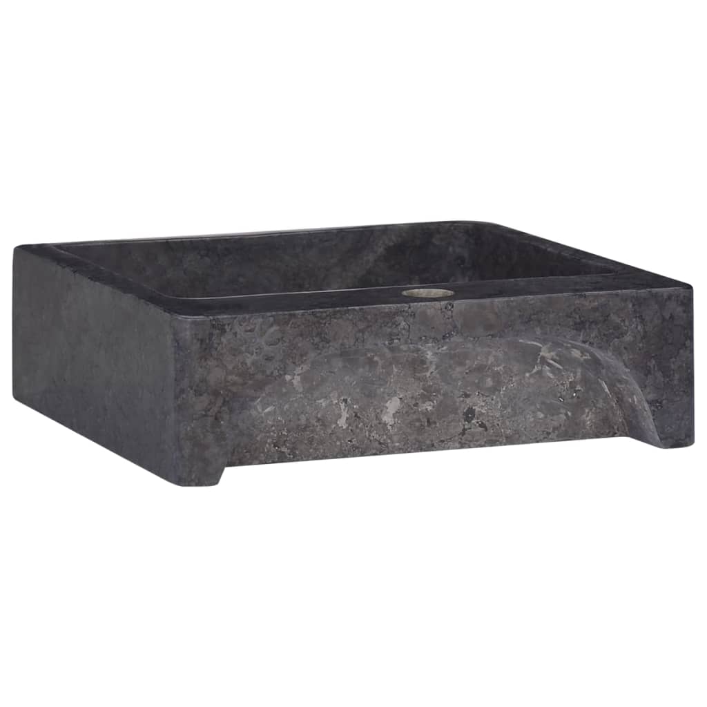 Νιπτήρας Μαύρος 40 x 40 x 12 εκ. Μαρμάρινος