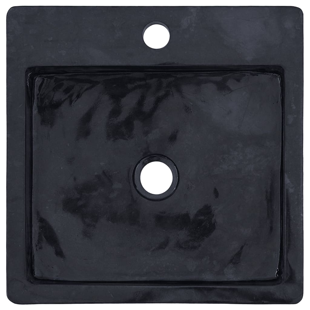 Νιπτήρας Μαύρος 40 x 40 x 12 εκ. Μαρμάρινος