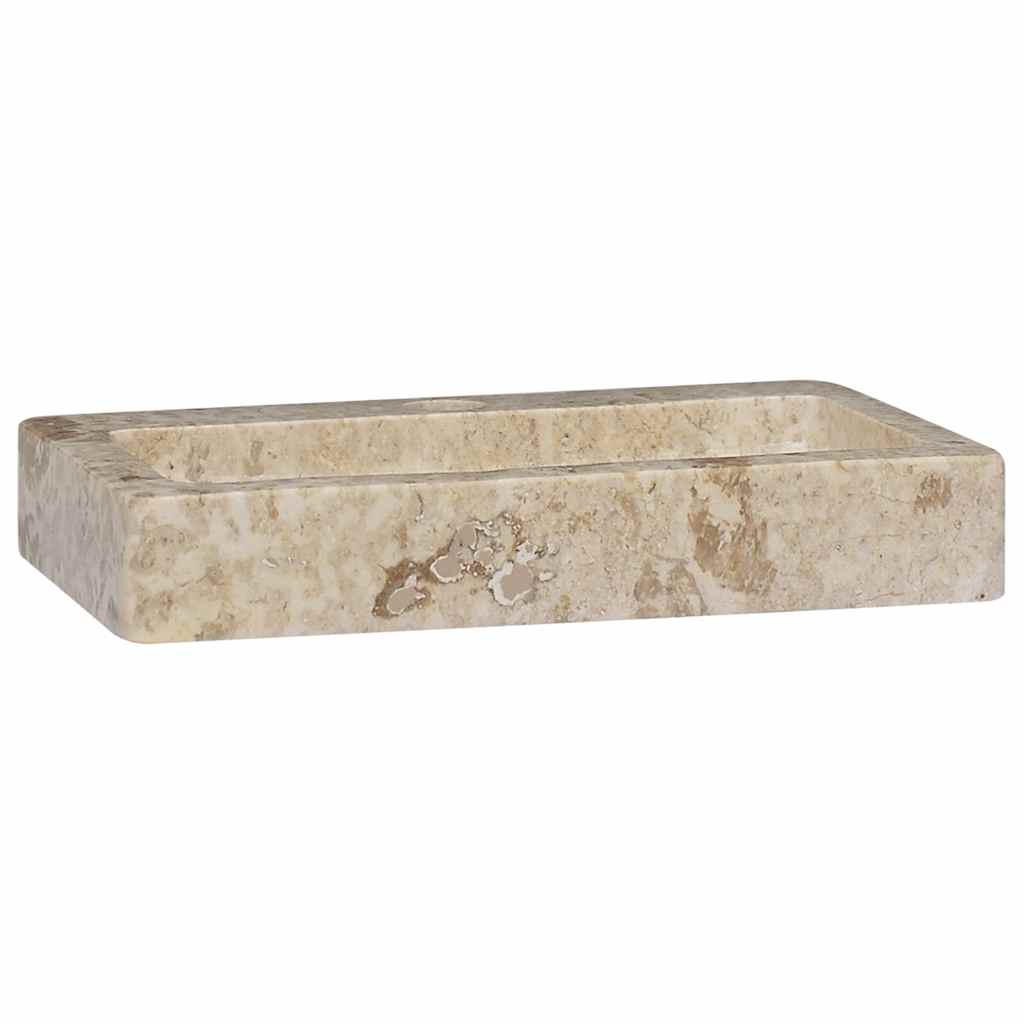 Νιπτήρας Επιτοίχιος Κρεμ 38 x 24 x 6,5 εκ. Μαρμάρινος - PAKOBAZAAR