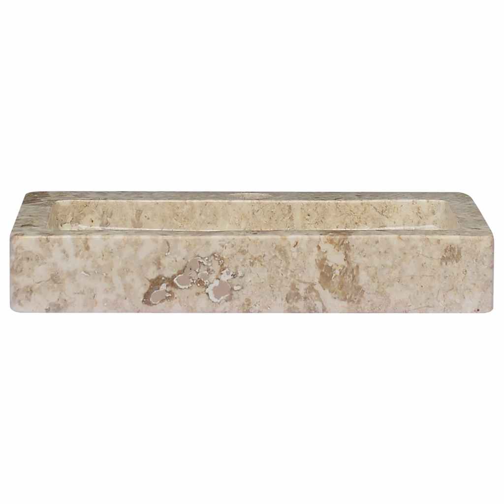 Νιπτήρας Επιτοίχιος Κρεμ 38 x 24 x 6,5 εκ. Μαρμάρινος - PAKOBAZAAR