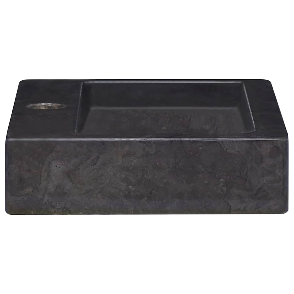 Νιπτήρας Επιτοίχιος Μαύρος 38 x 24 x 6,5 εκ. Μαρμάρινος - PAKOBAZAAR