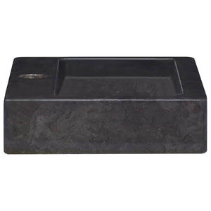 Νιπτήρας Επιτοίχιος Μαύρος 38 x 24 x 6,5 εκ. Μαρμάρινος - PAKOBAZAAR