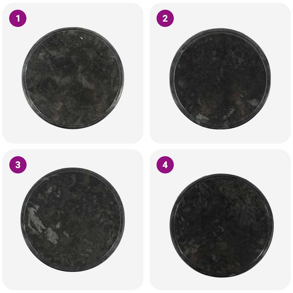 Επιφάνεια Τραπεζιού Μαύρη Ø40 x 2,5 εκ. Μαρμάρινη - PAKOBAZAAR