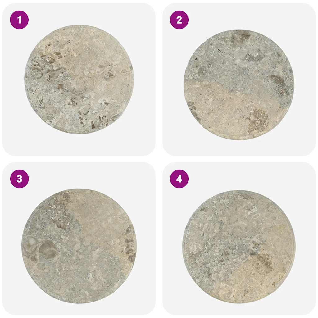 Επιφάνεια Τραπεζιού Γκρι Ø50 x 2,5 εκ. Μαρμάρινη - PAKOBAZAAR