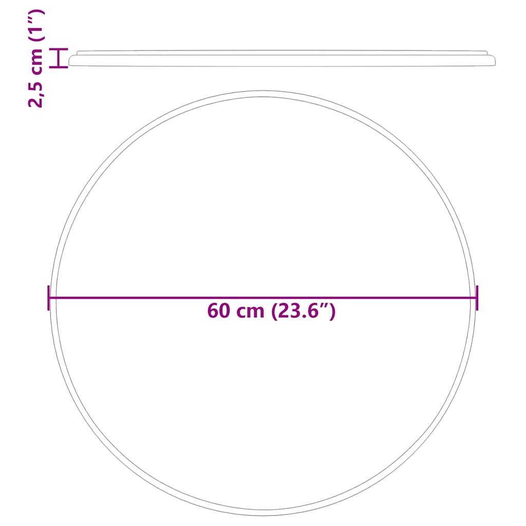 Επιφάνεια Τραπεζιού Κρεμ Ø60 x 2,5 εκ. Μαρμάρινη - PAKOBAZAAR
