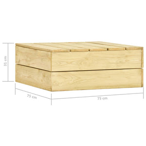 Σετ Σαλονιού Κήπου 3 τεμ. Εμποτισμένο Ξύλο Πεύκου με Μαξιλάρια