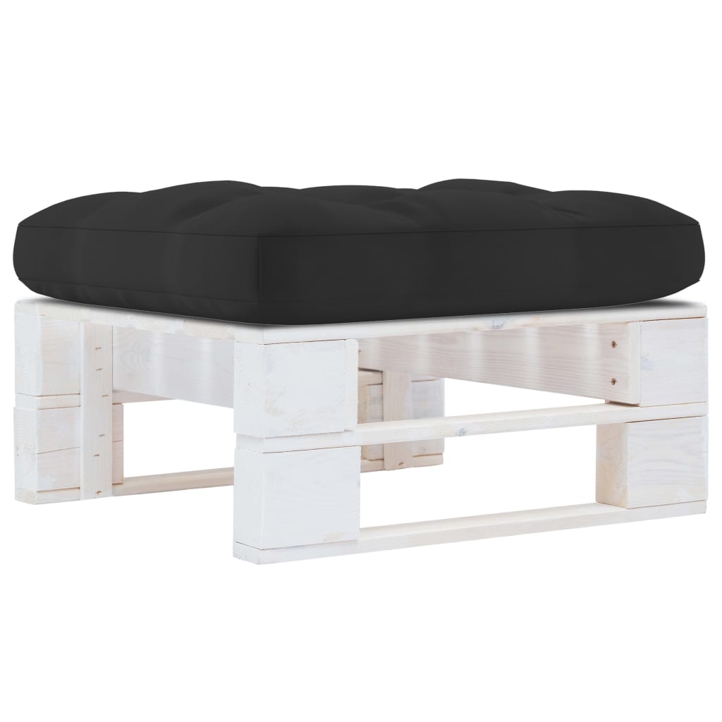 Καθιστικό Κήπου Ottoman Λευκό Εμποτισμένο Ξύλο Πεύκου - Pakobazaar
