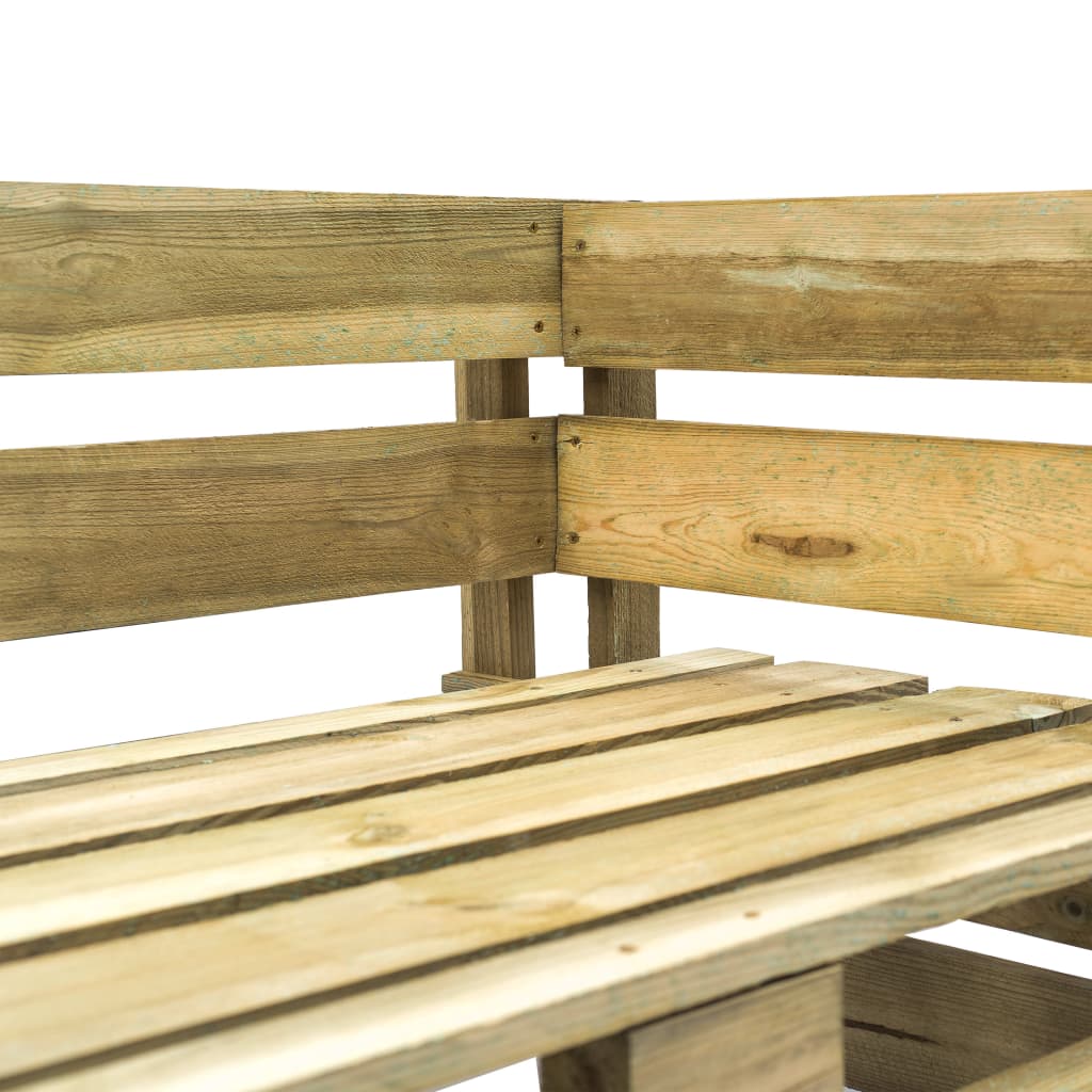 Καναπές Κήπου Παλέτας 2θέσιος Πράσινο Εμπ Ξύλο Πεύκου&Μαξιλάρια - Pakobazaar