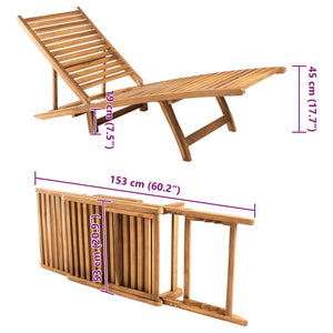 Ξαπλώστρα από Μασίφ Ξύλο Teak