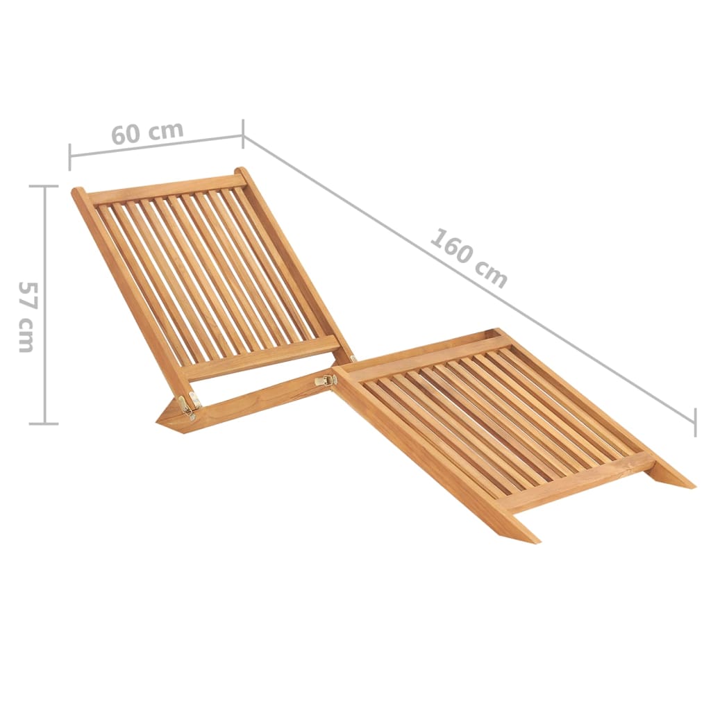 Ξαπλώστρα από Μασίφ Ξύλο Teak