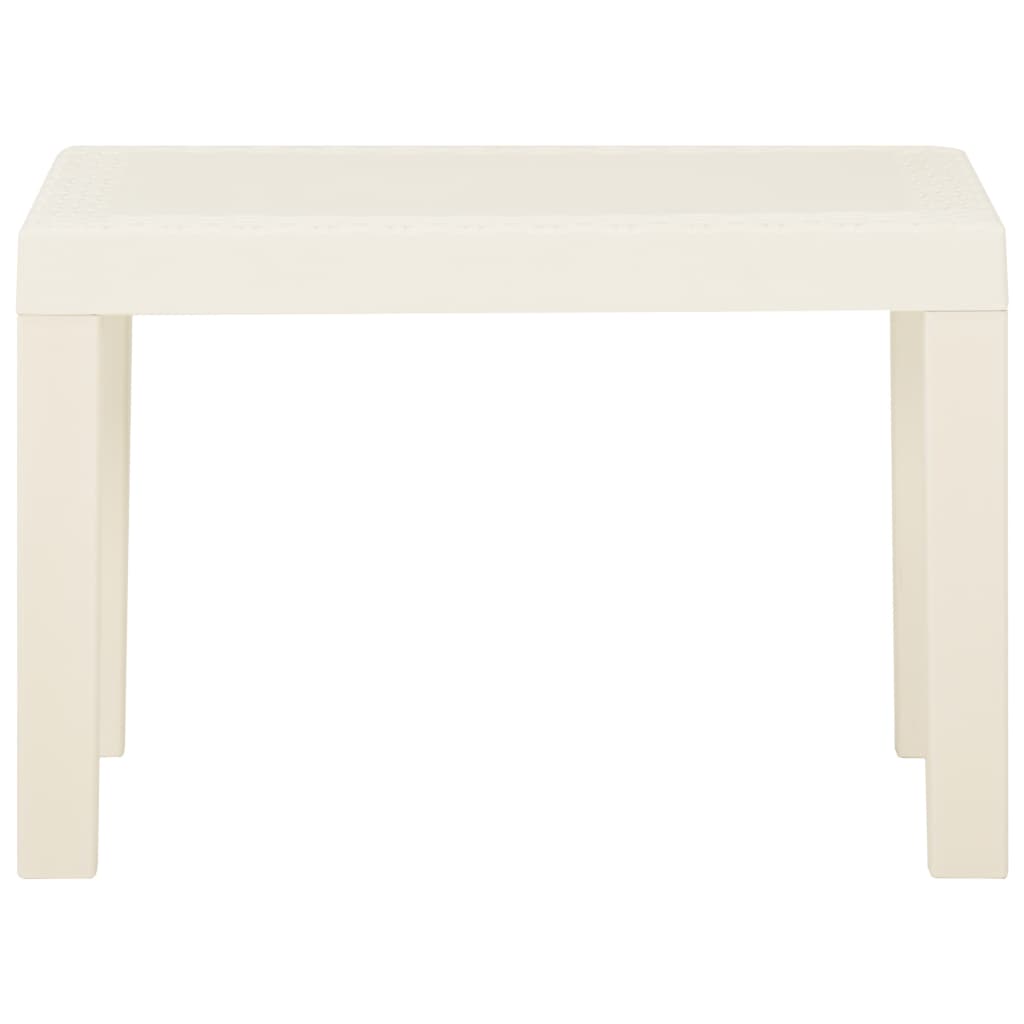 Σαλόνι Κήπου 3 Τεμαχίων Λευκό Πλαστικό με Μαξιλάρια