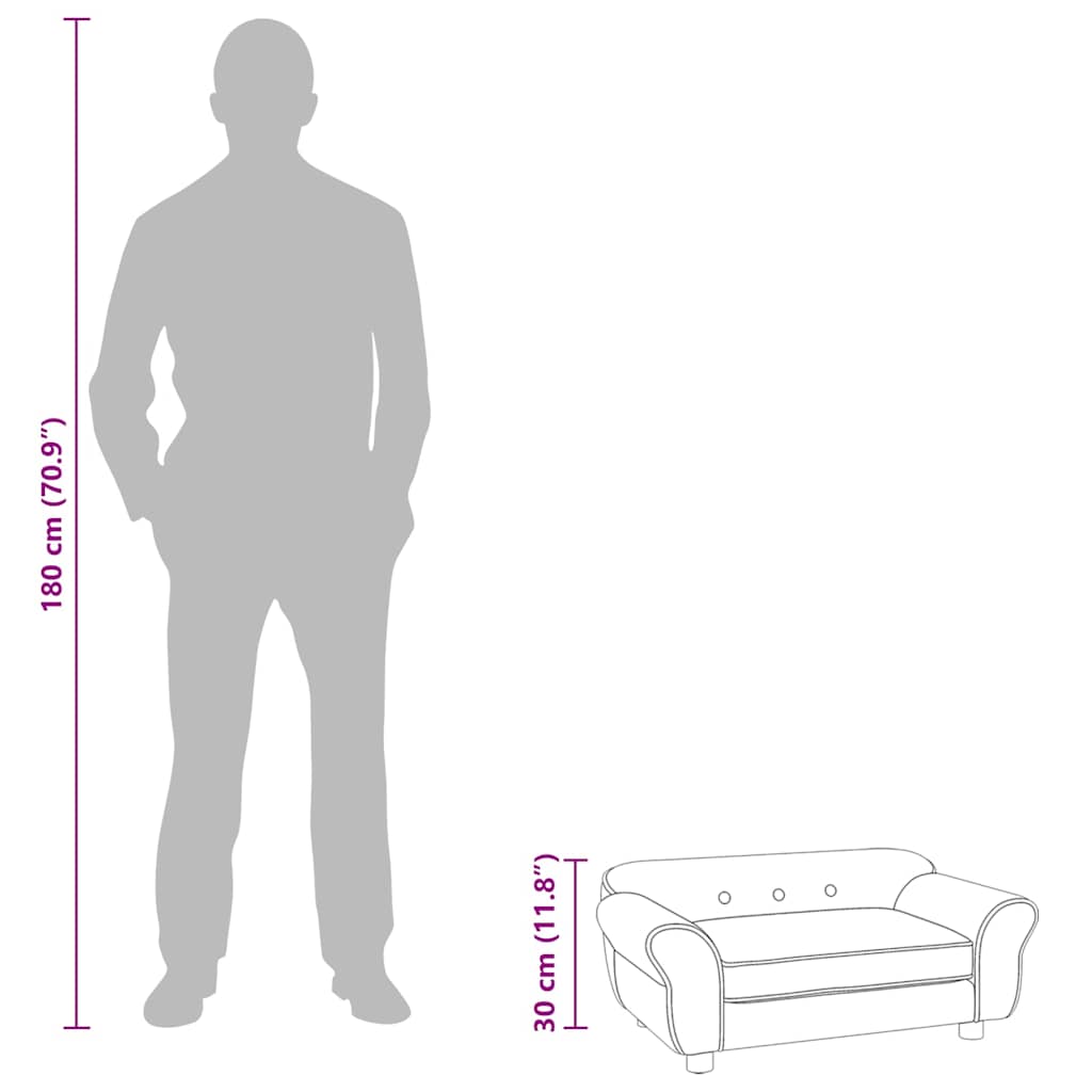 Καναπές - Κρεβάτι Σκύλου Μπλε 72 x 45 x 30 εκ. Βελουτέ - PAKOBAZAAR