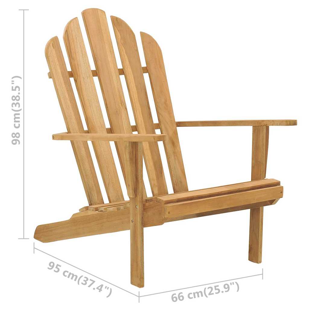 Καρέκλα Adirondack από Μασίφ Ξύλο Teak