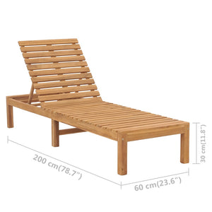 Ξαπλώστρα από Μασίφ Ξύλο Teak
