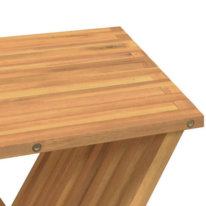 Σκαμπό Πτυσσόμενο 40 x 32,5 x 70 εκ. από Μασίφ Ξύλο Teak - Pakobazaar