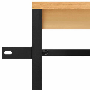 Ντουλάπα Μαύρη/Χρ. Δρυός 60x40x167 εκ. Μέταλλο & Μοριοσανίδα - Pakobazaar