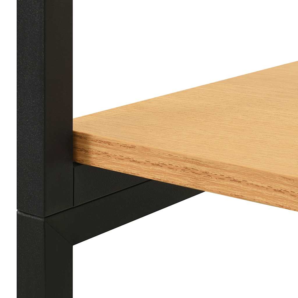 Ντουλάπα Μαύρη/Χρ. Δρυός 60x40x167 εκ. Μέταλλο & Μοριοσανίδα - Pakobazaar