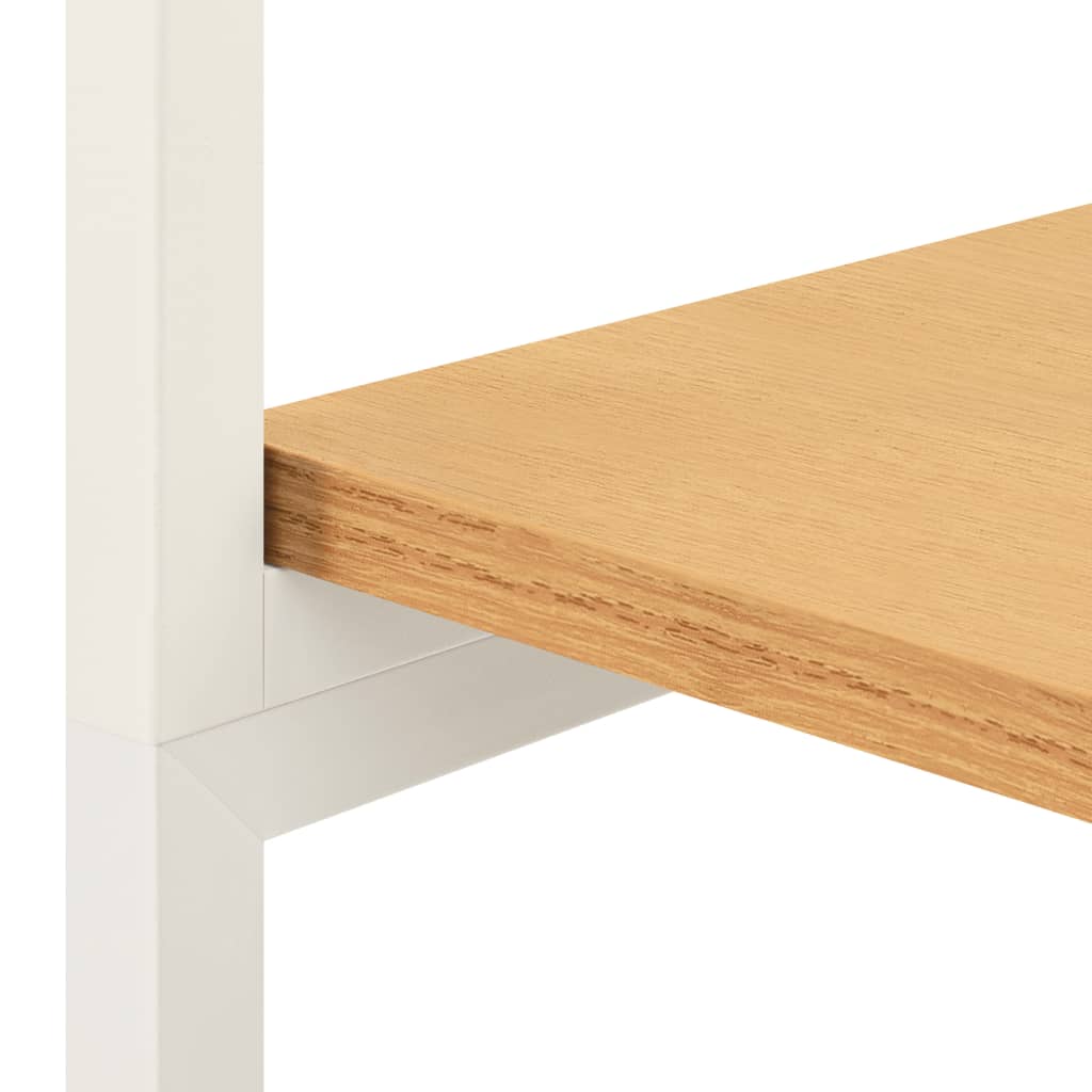 Ντουλάπα Λευκή/Χρώμα Δρυός 60x40x167 εκ. Μέταλλο & Μοριοσανίδα