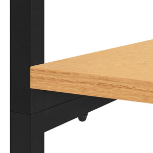 Ντουλάπα Μαύρη/Χρώμα Δρυς 110x40x167εκ. Μέταλλο & Μοριοσανίδα