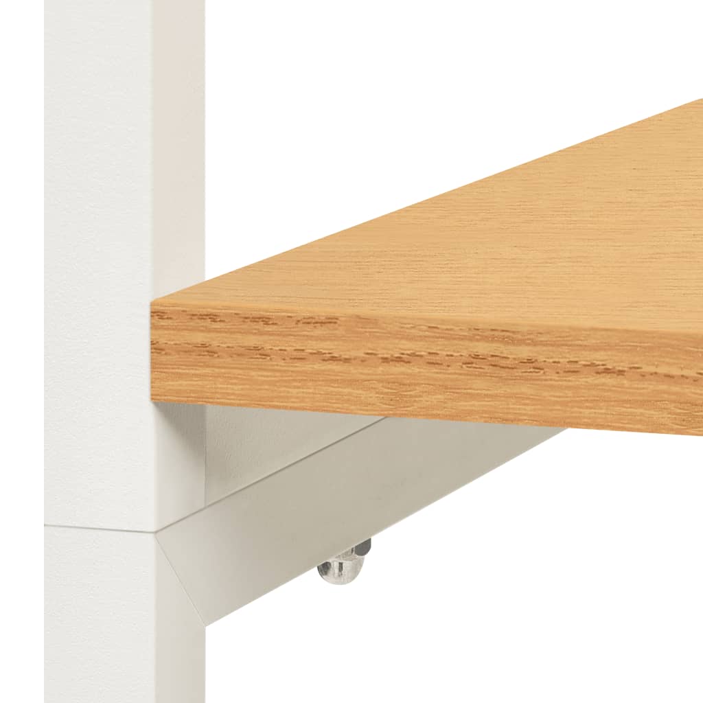 Ντουλάπα Λευκή/Χρώμα Δρυός 110x40x167εκ. Μέταλλο & Μοριοσανίδα