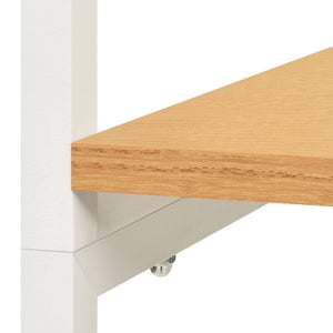 Ντουλάπα Λευκή/Χρώμα Δρυός 110x40x167εκ. Μέταλλο & Μοριοσανίδα