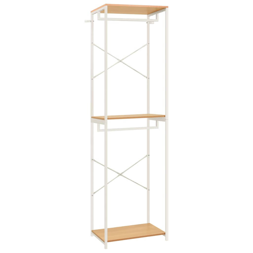 Ντουλάπα Λευκή/Χρ. Δρυός 60x40x213 εκ. Μέταλλο & Μοριοσανίδα