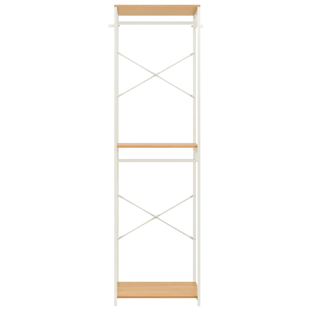 Ντουλάπα Λευκή/Χρ. Δρυός 60x40x213 εκ. Μέταλλο & Μοριοσανίδα