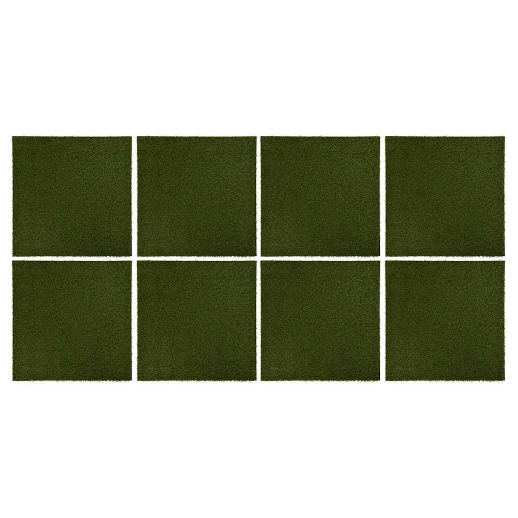 Πλακάκια Συνθετικού Χλοοτάπητα 8 τεμ. 50x50x2,5 εκ. Καουτσούκ