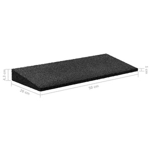 Ράμπες Πεζοδρομίου 2 τεμ. Μαύρο 50x20x1-4,3 εκ. από Καουτσούκ