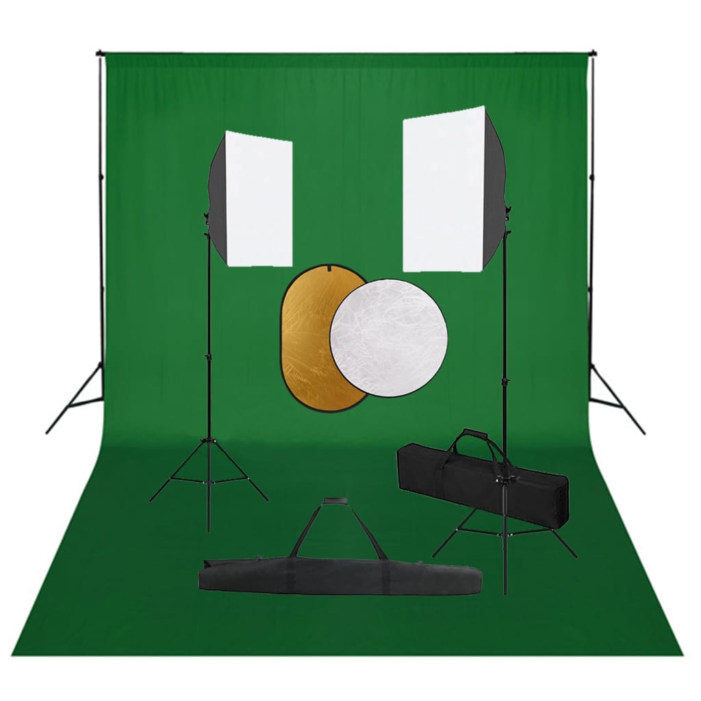 Κιτ Φωτογραφικού Στούντιο Softbox με Φώτα, Φόντο & Ανακλαστήρα - PAKOBAZAAR