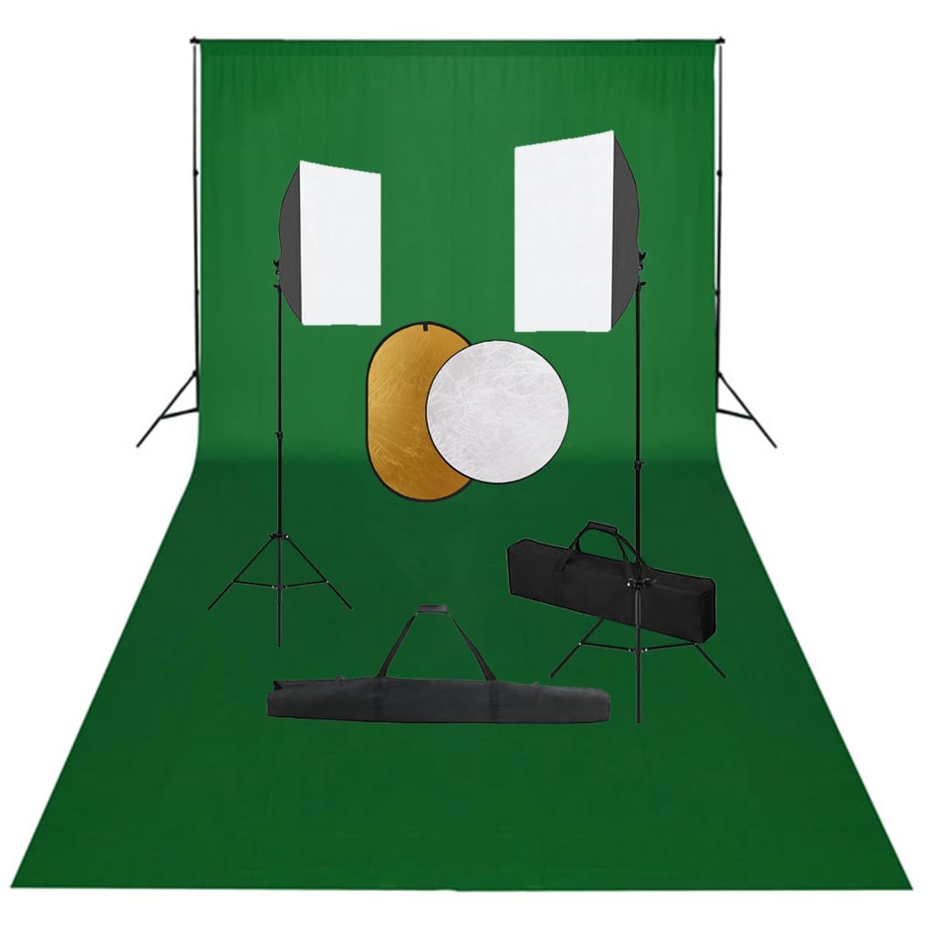 Κιτ Φωτογραφικού Στούντιο Softbox με Φώτα, Φόντο & Ανακλαστήρα