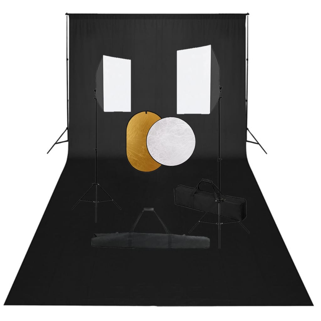 Κιτ Φωτογραφικού Στούντιο Softbox με Φώτα, Φόντο & Ανακλαστήρα - PAKOBAZAAR