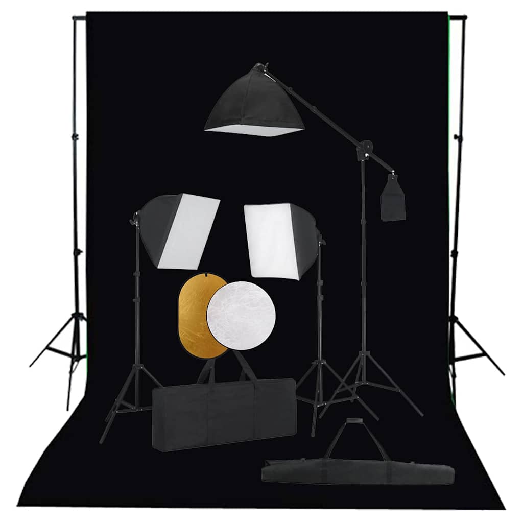 Κιτ Φωτογραφικού Στούντιο Softbox με Φώτα, Φόντο & Ανακλαστήρα