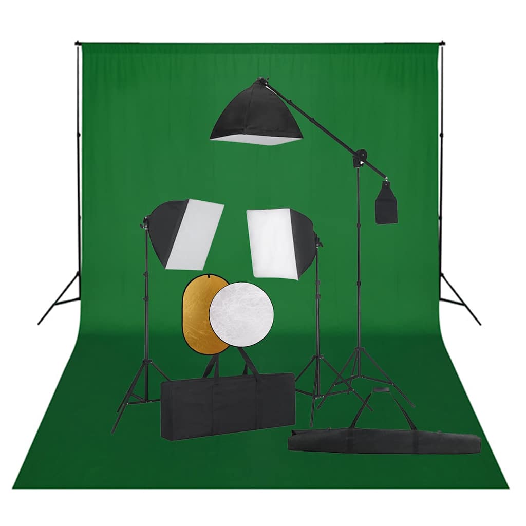 Κιτ Φωτογραφικού Στούντιο Softbox με Φώτα, Φόντο & Ανακλαστήρα