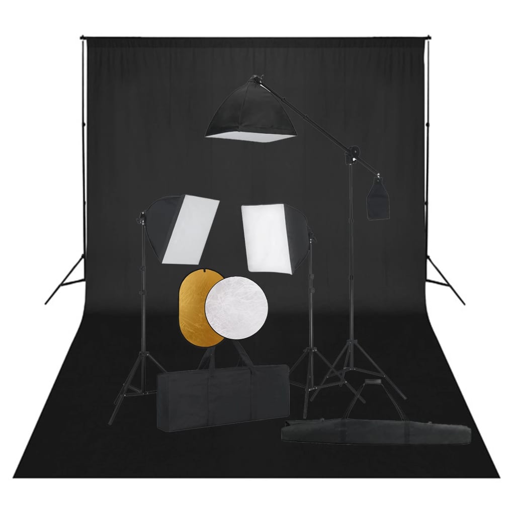Κιτ Φωτογραφικού Στούντιο Softbox με Φώτα, Φόντο & Ανακλαστήρα