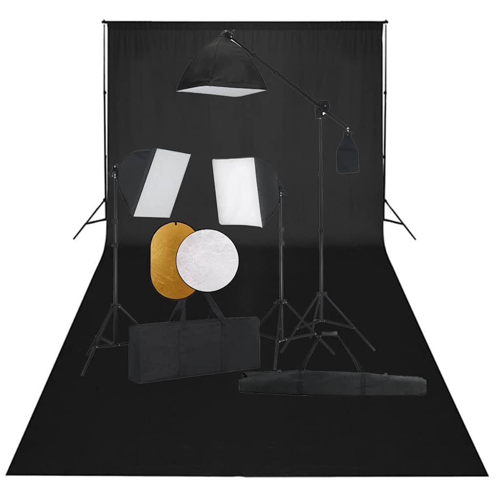 Κιτ Φωτογραφικού Στούντιο Softbox με Φώτα, Φόντο & Ανακλαστήρα