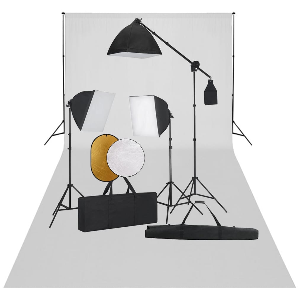 Κιτ Φωτογραφικού Στούντιο Softbox με Φώτα, Φόντο & Ανακλαστήρα - Pakobazaar